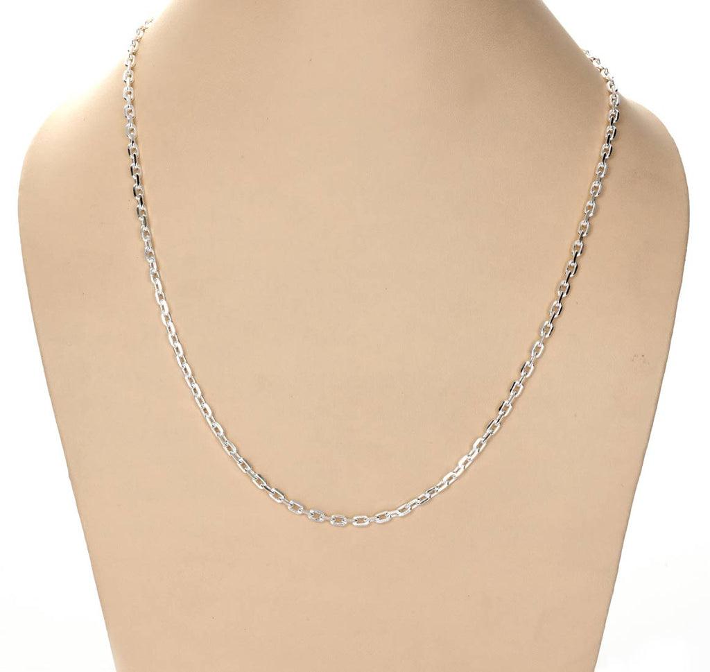 NEW Men Boy Curb Cuban Link Chain Necklace 925 Sterling Silver 3mm 17GR 28  Inch | eBay